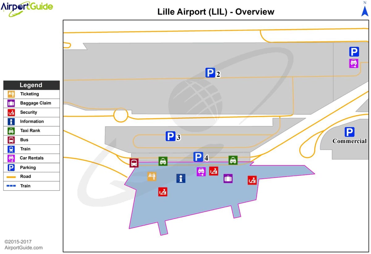 kort af Lille