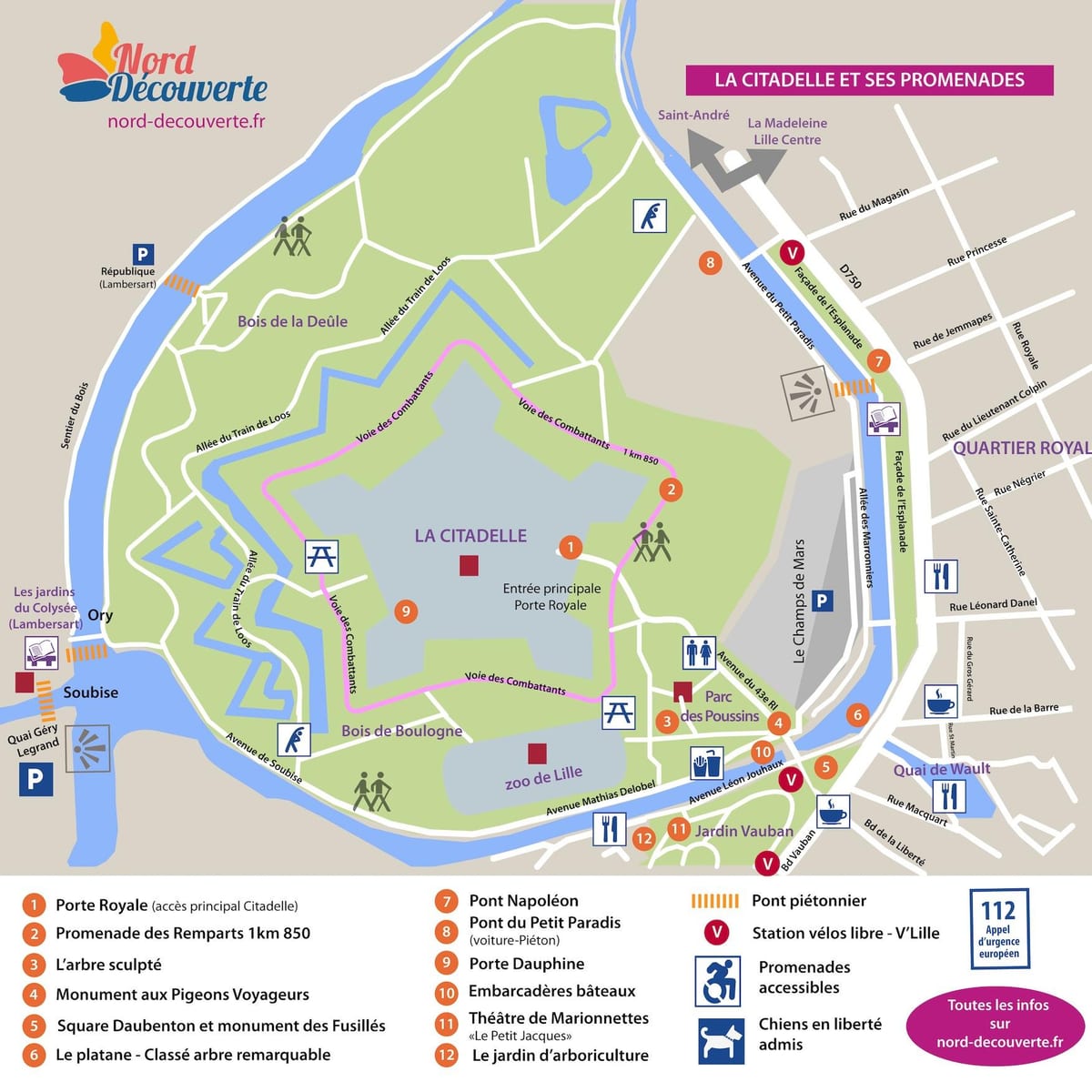 kort af Lille park