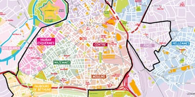 Kort af Lille úthverfi