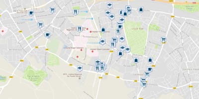 Kort af Lille geyma